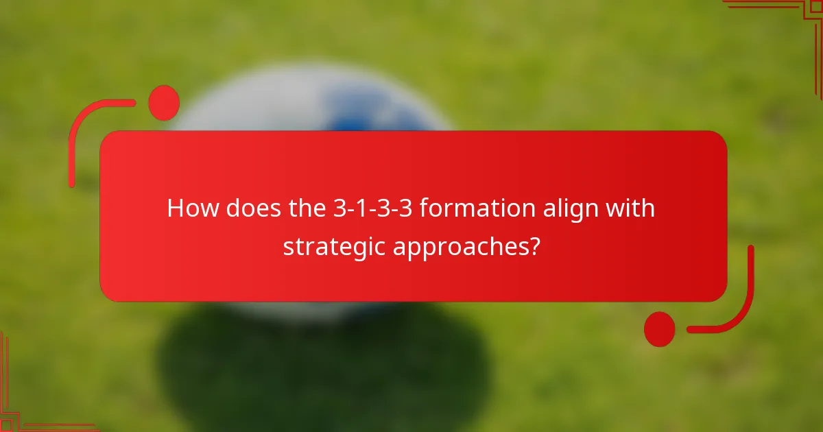 How does the 3-1-3-3 formation align with strategic approaches?